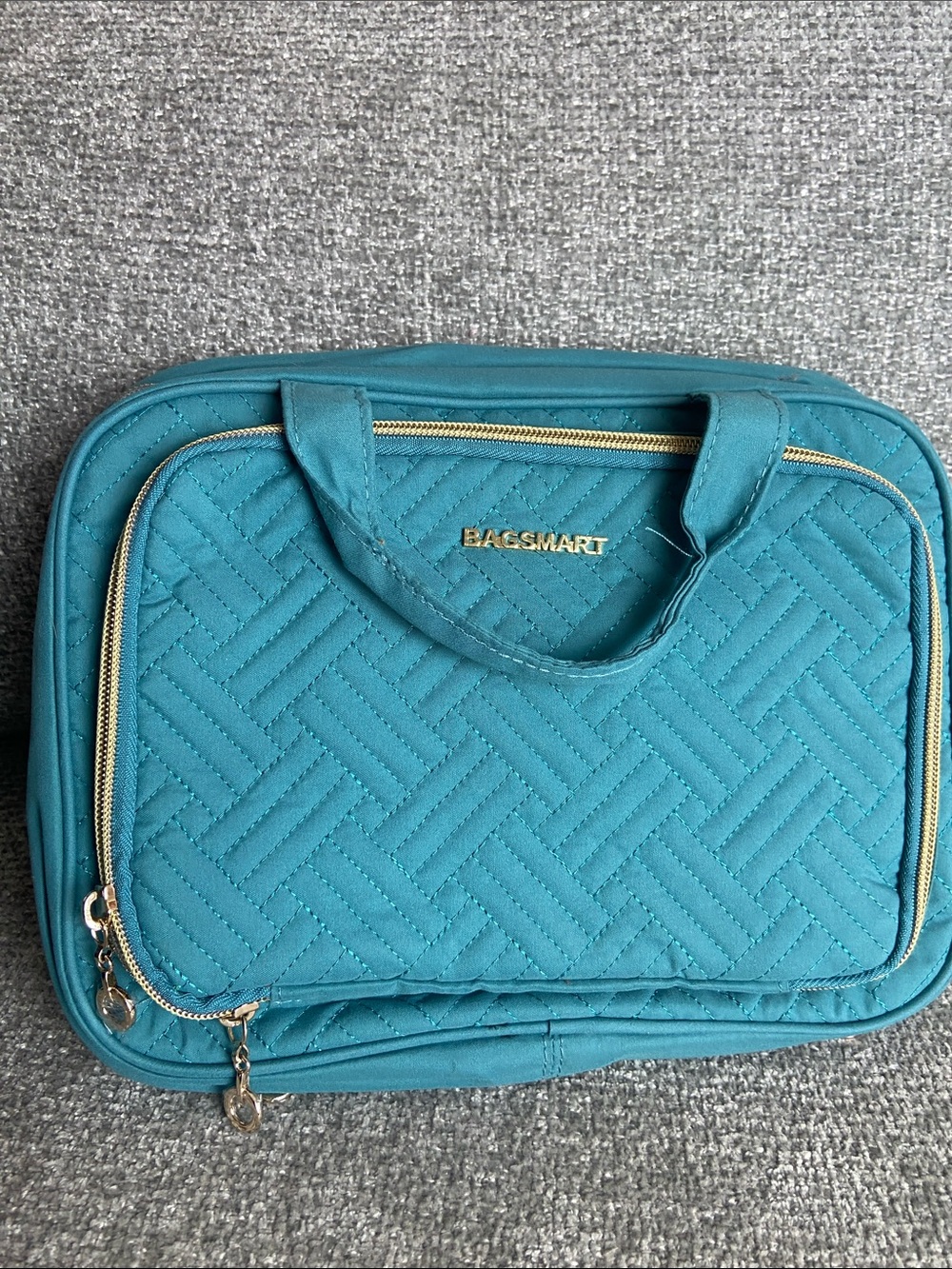 Bagsmart Quilted Teal Travel Tote Bag